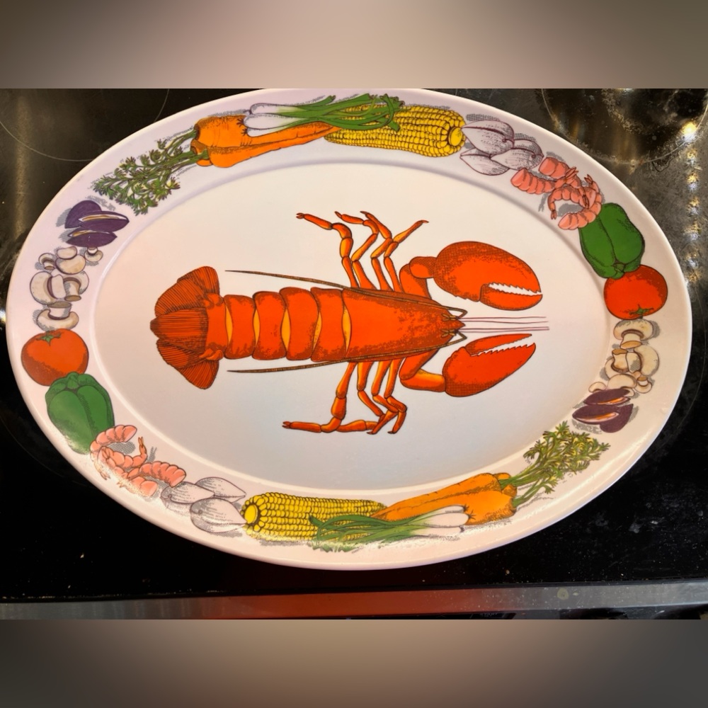 Vintage Brookpark Lobster Tray – Mid-Century Coastal Classic